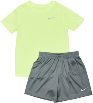 Nike Dri-fit Trainingspakken Peuter - Grijs - Maat 116 - 122 CM - Poly Jersey Grey