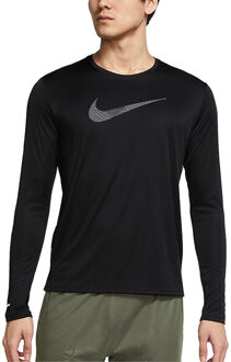 Nike Dri-Fit UV Run Division - Zwart Sportshirt - XL