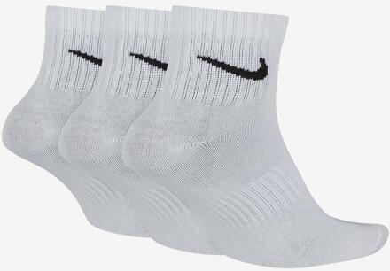 Nike Dry Cushion Everyday 3 paar enkelsokken in wit - maat EU 42 - 45