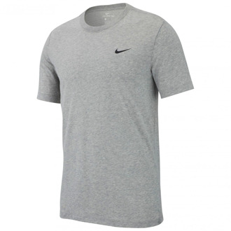 Nike Dry Tee Crew Solid Sportshirt Heren - Dk Grey Heather/(Black) - Maat L