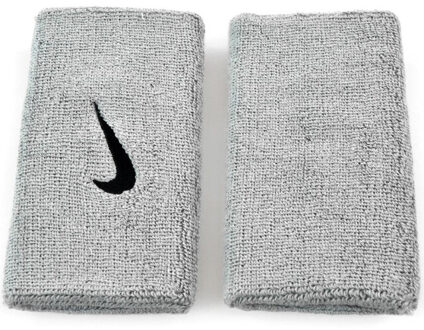 Nike Dubbelwijd polsbandje (set van 2) Grijs - One size