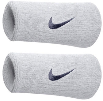 Nike Dubbelwijd polsbandje (set van 2) Wit - One size