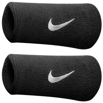 Nike Dubbelwijd polsbandje (set van 2) Zwart - One size