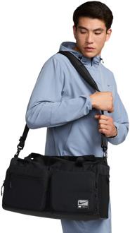 Nike Duffel Tassen Unisex - Zwart - One Size - Poly (Polyester) Black