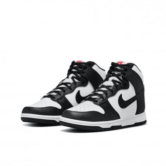 Nike Dunk high black white (w) Zwart - 35,5