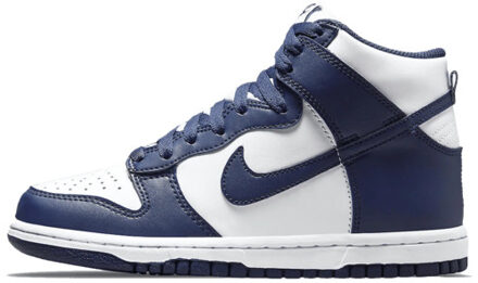 Nike Dunk high navy white (gs) - maat 36 Blauw