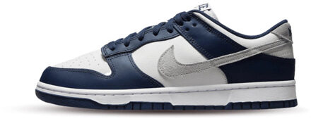 Nike Dunk low summit white midnight navy - maat 38,5 Blauw
