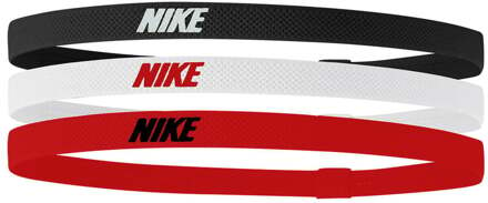 Nike elastieken haarbandjes 3-pack zwart/rood kinderen - ONESIZE