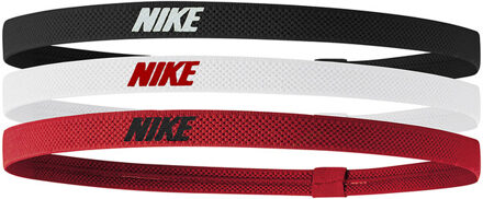 Nike elastieken haarbandjes 3-pack zwart/rood kinderen - ONESIZE