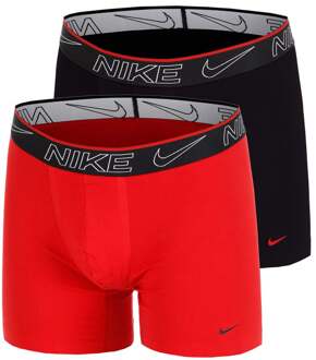 Nike Elite Cotton Stretch Boxershort Verpakking 2 Stuks Heren-Zwart,Rood