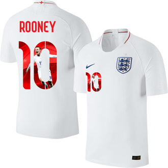 Nike Engeland Shirt Thuis 2018-2019 + Rooney 10 (Gallery Style) - Kinderen - 158-170