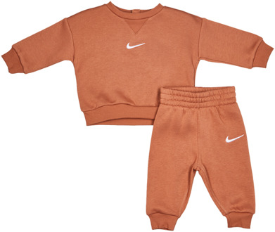 Nike Essential Crew Trainingspakken Baby - Geel - Maat 56 - 62 CM - Katoen Fleece Yellow