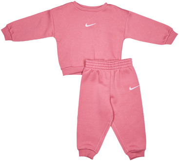 Nike Essential Crew Trainingspakken Baby - Roze - Maat 86 - 92 CM - Katoen Fleece Pink