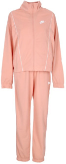 Nike Essential Tracksuit in Madder Root/White Nike , Pink , Dames - L,M,Xs
