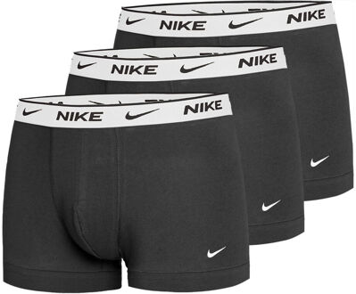 Nike Everyday Cotton Strech Boxer Trunk Boxershort Verpakking 3 Stuks Heren zwart - L