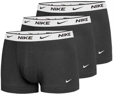 Nike Everyday Cotton Strech Boxer Trunk Boxershort Verpakking 3 Stuks Heren zwart - M