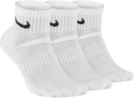 Nike Everyday Cush Ankle Sportsokken Verpakking 3 Stuks-Wit,Zwart - 34-38,38-42,42-46,46-50