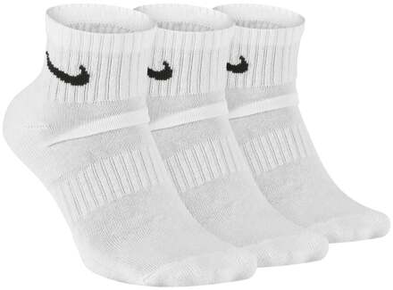 Nike Everyday Cush Ankle Sportsokken Verpakking 3 Stuks-Wit,Zwart - 38-42