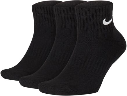 Nike Everyday Cushion Ankle Sokken Sokken (regular) - Maat 34-38 - Unisex - zwart/wit