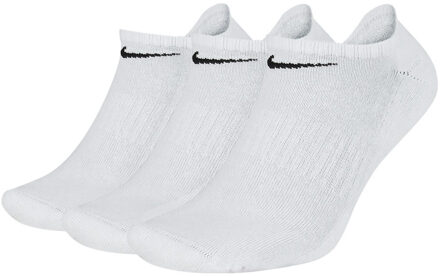 Nike Everyday Cushion No-Show Sokken  Sokken (regular) - Maat 34-38 - Unisex - zwart/wit