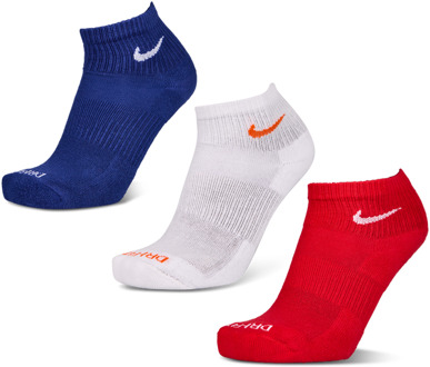 Nike Everyday Cushioned Ankle 3 Pack Sokken Unisex - Rood - Maat 42 - 46 Red