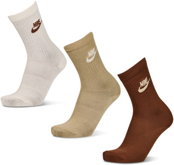 Nike Everyday Cushioned Crew 3 Pack Sokken Unisex - Beige - Maat 42 - 46