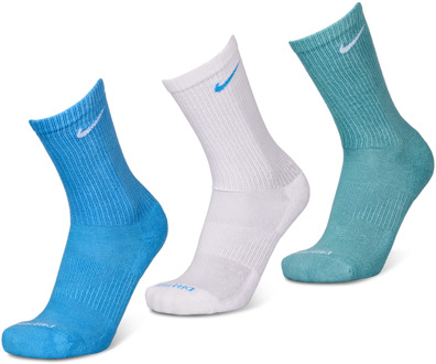 Nike Everyday Cushioned Crew 3 Pack Sokken Unisex - Blauw - Maat 34 - 38 Blue