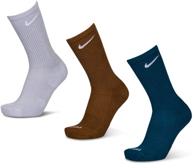 Nike Everyday Cushioned Crew 3 Pack Sokken Unisex - Bruin - Maat 38 - 42 Brown