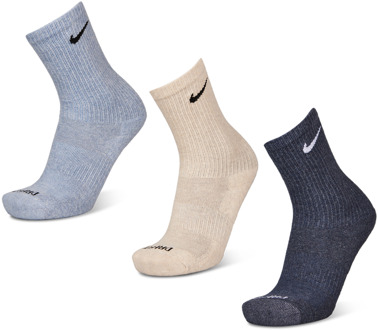 Nike Everyday Cushioned Crew 3 Pack Sokken Unisex - Grijs - Maat 38 - 42 Grey