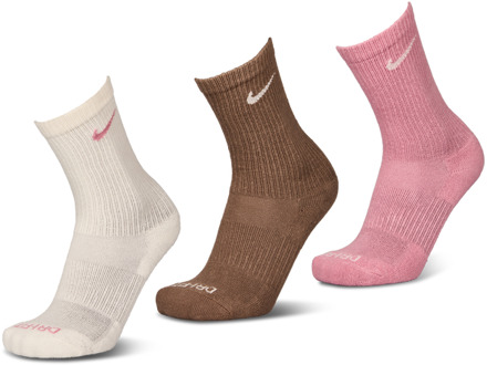 Nike Everyday Cushioned Crew 3 Pack Sokken Unisex - Roze - Maat 42 - 46 Pink