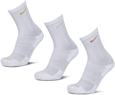Nike Everyday Cushioned Crew 3 Pack Sokken Unisex - Wit - Maat 34 - 38 White