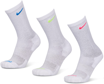 Nike Everyday Cushioned Crew 3 Pack Sokken Unisex - Wit - Maat 42 - 46 White