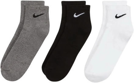Nike Everyday Cushioned Enkel Sokken (3-pack) grijs - zwart - wit - L * 42-46