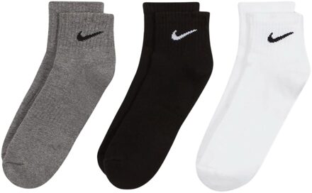 Nike Everyday Cushioned Enkel Sokken (3-pack) grijs - zwart - wit - M * 38-42