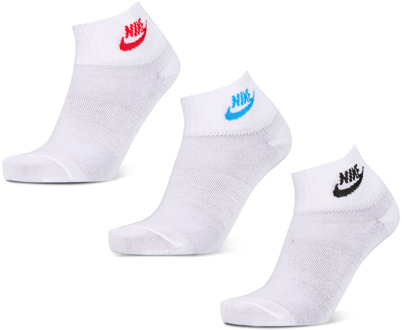 Nike Everyday Essential Ankle 3 Pack Sokken Unisex - Zwart - Maat 34 - 38 - Katoen Black