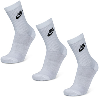Nike Everyday Essential Crew 3 Pack Sokken Unisex - Wit - Maat 34 - 38 White