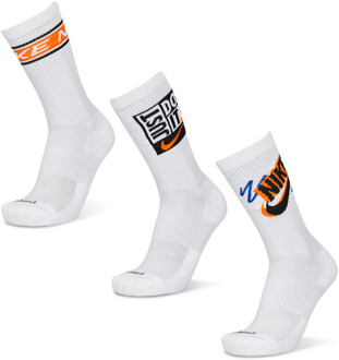 Nike Everyday Essential Crew 3 Pack Sokken Unisex - Wit - Maat 38 - 42 White