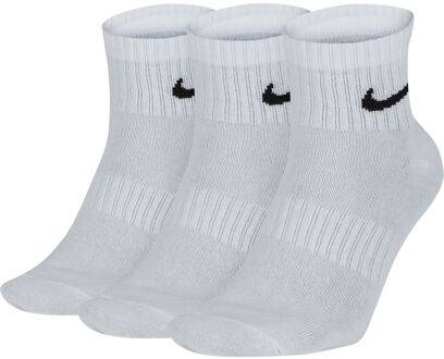 Nike Everyday Lightweight Ankle Sokken Sportsokken - Maat 43-46 - Unisex - wit/zwart Maat 42-46