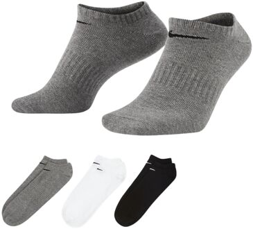 Nike Everyday Lightweight No-Show Sokken (3-pack) grijs - wit - zwart - XL * 46-50