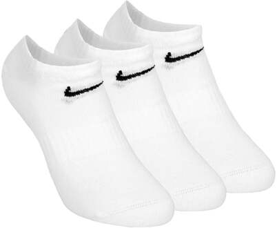 Nike Everyday Lightweight NoShow Sportsokken Verpakking 3 Stuks-Wit,Zwart - 38-42