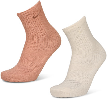Nike Everyday + Cushioned Crew 2 Pack Sokken Unisex - Beige - Maat 38 - 42 - Katoen