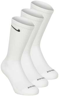 Nike Everyday Plus Cushioned Crew Sportsokken Verpakking 3 Stuks-Wit,Zwart - 34-38,38-42,42-46,46-50