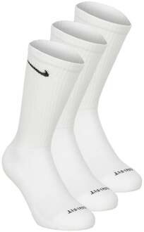 Nike Everyday Plus Cushioned Crew Sportsokken Verpakking 3 Stuks-Wit,Zwart - 42-46