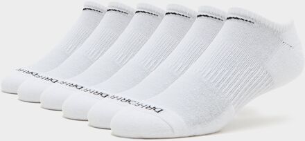 Nike Everyday Plus Cushioned No Show Socks (6 Pack), White - M
