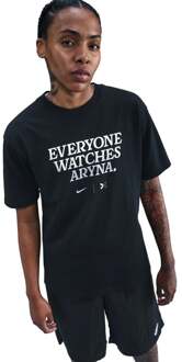Nike Everyone Watches Dames's Sport  Aryna Sabalenka T-shirt Dames-zwart - L