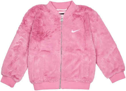 Nike Faux Fur Jassen Peuter - Roze - Maat 116 - 122 CM - Poly Fleece Pink