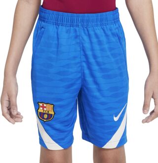 Nike fc barcelona dri-fit strike trainingsshort 21/22 blauw kinderen donker blauw - 140