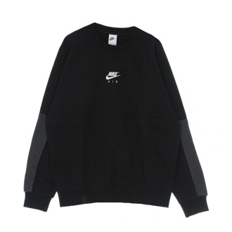 Nike Fleece Crewneck Sweatshirt Zwart/Antraciet/Wit Nike , Black , Heren - XL