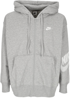 Nike Fleece hoodie met volledige rits Nike , Gray , Dames - L,M