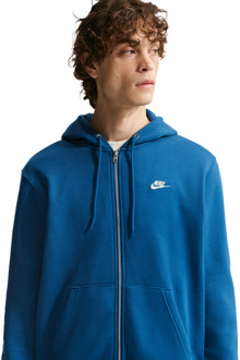 Nike fleece Hoodies Heren - Blauw - Maat S - Katoen Jersey Blue